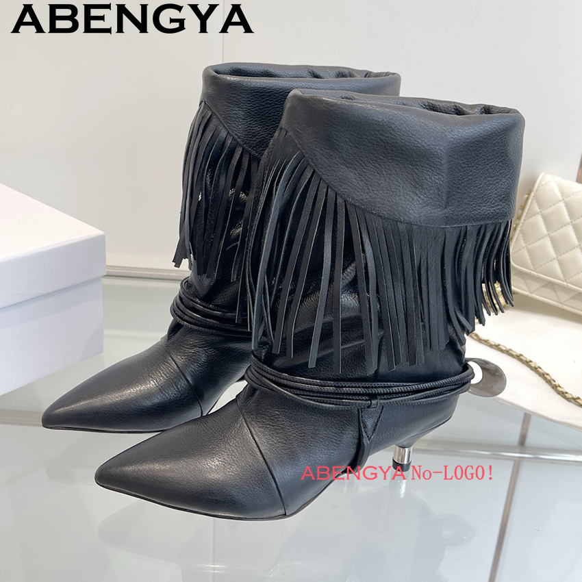 Suede Leather Edge Tassel Desi - Ethnic Fashion Design review and price