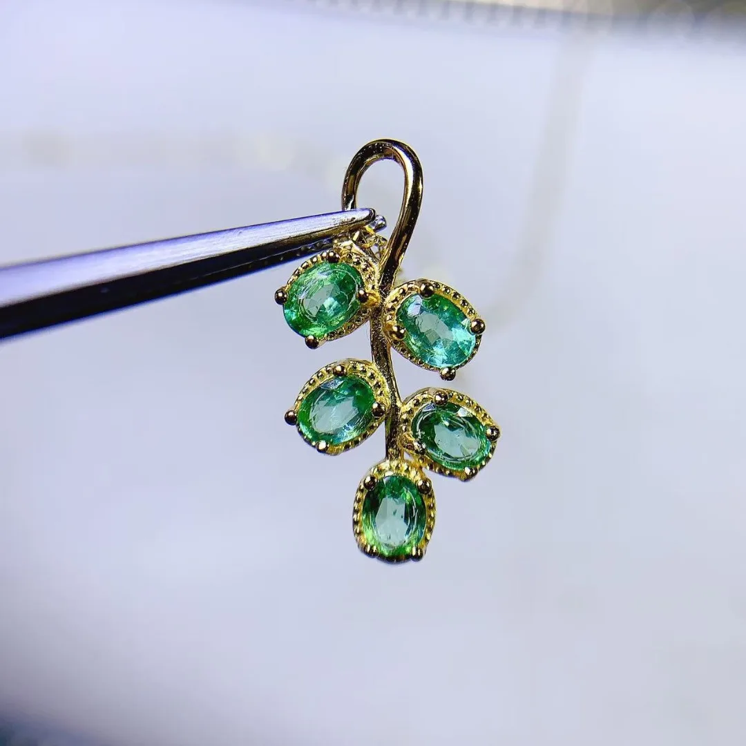 Opulent Genuine Emerald S925 S - Ethnic Fashion Design review and price
