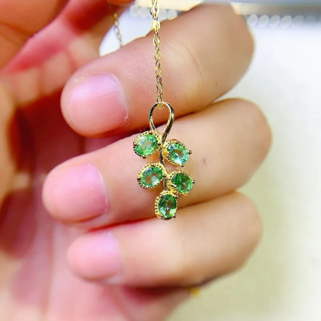 Opulent Genuine Emerald S925 S - Ethnic Fashion Design review and price