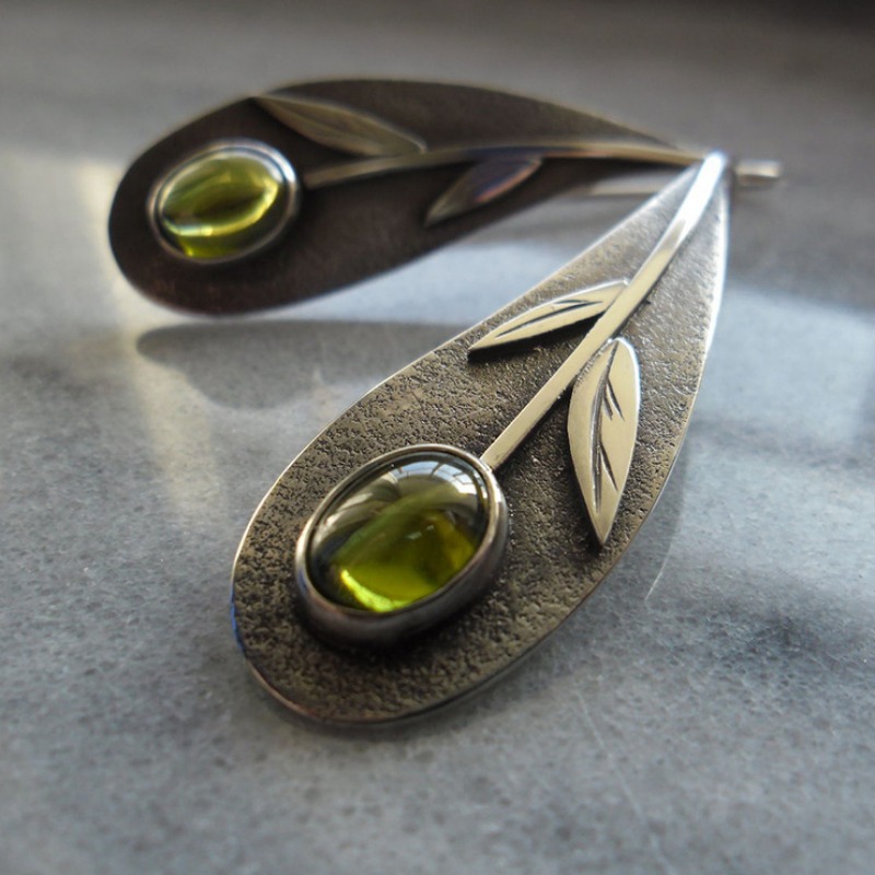 Vintage Plant Leaf Olive Green - Ethnic Fashion India review and price