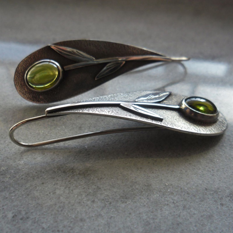 Vintage Plant Leaf Olive Green - Ethnic Fashion India review and price